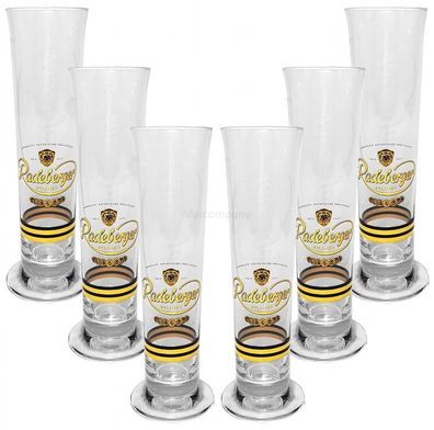 Berliner Pilsner Bierpokal Glas Gläser-Set 6x Pilstulpen 0,3l geeicht