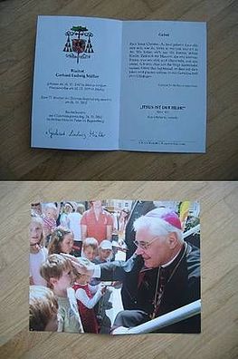 Bischof von Regensburg Prof. Dr. Gerhard Ludwig Müller - Autogramm!!!
