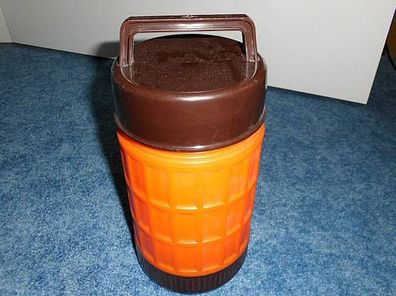 Thermobehälter -schöne Farbe-orange/ braun-selten