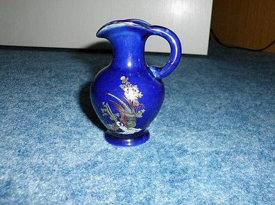kleine Vase mit Henkel-blau mit Bild