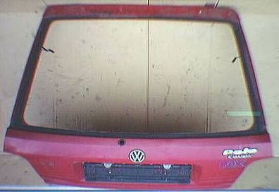 Heckklappe > VW Polo [ 86C .2 / Coupe > gambia rot > vorgesehen für Dachspoiler