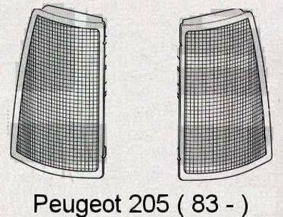 NEU + Blinker / Blinklicht / Blinkleuchten > Peugeot 205 [ Satz > weiß / gelb ]