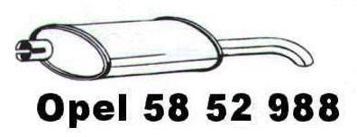 NEU + Endschalldämpfer > Opel Kadett E / Astra F / Fließheck / Cabrio [ 1.4 / 1.