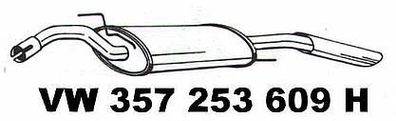 NEU + Endschalldämpfer > VW Passat [ 35i / B4 > VR6 ] - ( VAG / VW > 9.88 - 8.96