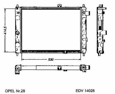 NEU + Kühler > Oldsmobile Firenza [ 1.6 D > Schaltgetriebe ] - ( 9. xx - 8. xx ) -