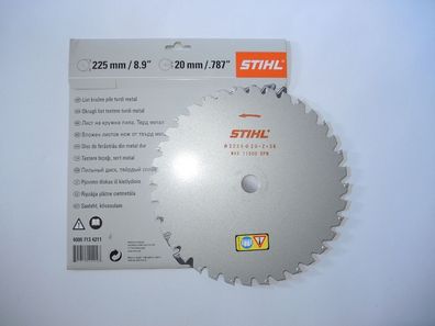 4000 4211 Stihl Messer Kreissägeblatt Hartmetall 225 - 36Z 20mm Bohrung