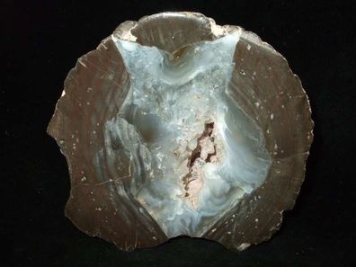 Achat Chalcedon Thunderegg Porphyrgeode Anschliff USA/ Oregon -Mineralien Heilsteine