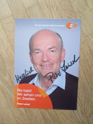 ZDF Fernsehmoderator Peter Leissl - handsigniertes Autogramm!!!