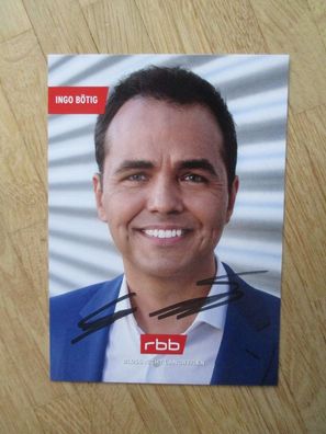 RBB Fernsehmoderator Ingo Bötig - handsigniertes Autogramm!!!