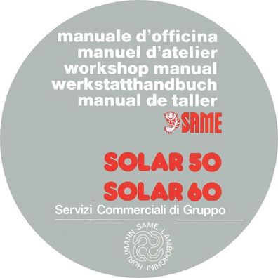 Werkstatthandbuch Reparaturleitfaden Same Solar 50 und Solar 60