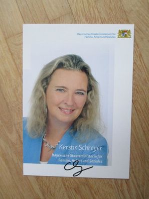 Bayern CSU Staatsministerin Kerstin Schreyer - Autogramm!!!