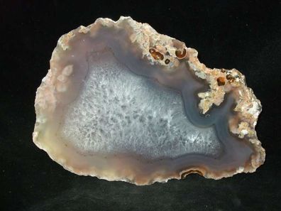 Achat-Quarz-Bergkristall-Geode Anschliff Mexiko -Mineralien Heilsteine Edelsteine