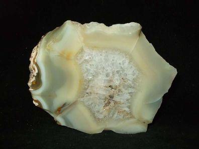 Achat, Quarz, Bergkristall Geode (Indien) Anschliff-Mineralien-Heilsteine-Anschliffe