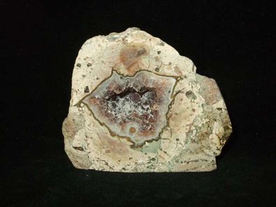 Pophyrgeode "Schneekopfkugel" Amethyst-Achat-Quarz/ Bergkristall-Achat (Nesselhof)