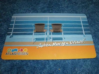 Schneidbrett / Stullenbrett mit Motiv-Werbung Atlasreisen