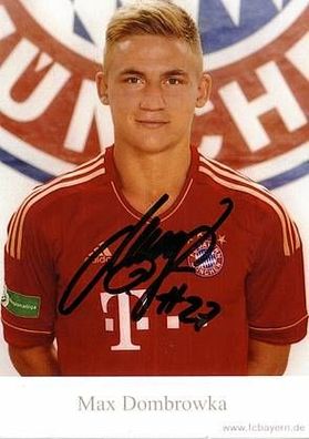 Max Dombrowka Bayern München II 2011-12 Autogrammkarte Original Signiert