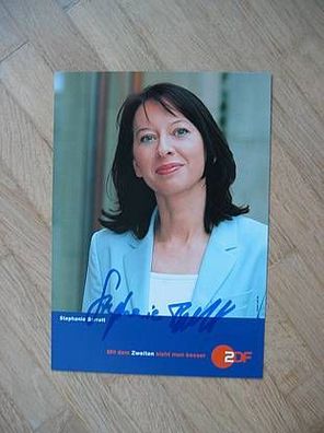 ZDF Fernsehmoderatorin Stephanie Barrett - handsigniertes Autogramm!!!