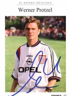 Werner Protzel Bayern München II 1996-97 Autogrammkarte Original Signiert