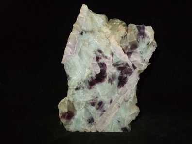 Pegmatit-Lepidolith-Quarz-Kunzit (Madagaskar)Anschliff -Mineralien-Heilsteine-