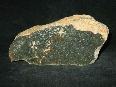 Pyrit in Quarz/ Achat "Goldquarz" (Mexiko) Anschliff -Mineralien-Heilsteine-Edelsteine