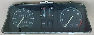 Armaturen > Einsatz > Opel Kadett E [ Display weiß > 220 km/ h / Tacho / Tank Anz