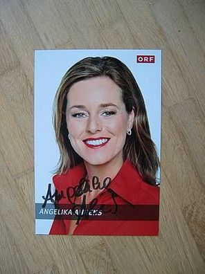 ORF Fernsehmoderatorin Angelika Ahrens - handsigniertes Autogramm!!!