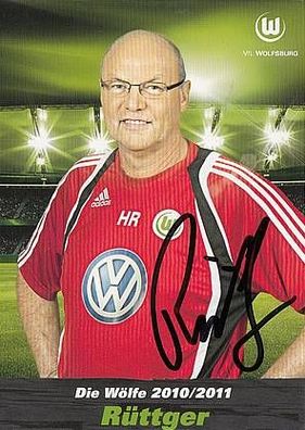 Heribert Rüttger VFL Wolfsburg 2010-11 Autogrammkarte + A22362