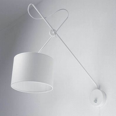 Wandlampe Weiß verstellbar Wandleuchte mit Schalter Loft Lampe Leuchten innen