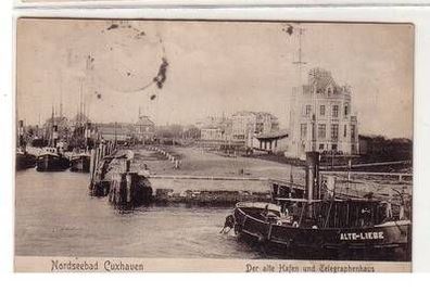 52304 Ak Nordseebad Cuxhaven Cuxhaven Hafen und Telegraphenhaus 1907