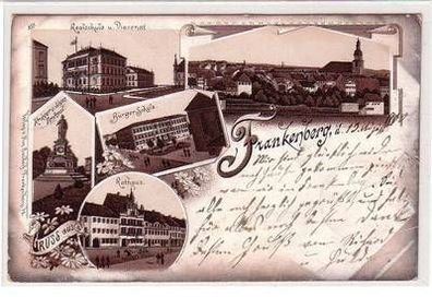 54260 Ak Lithographie Gruß aus Frankenberg 1900