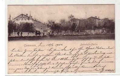 54172 Ak Gommern Bahnhofs Partie 1904