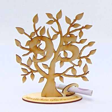 Jubiläums Baum Geburtstag 45 Jahre aus Holz 16 cm Lebensbaum Geschenk Hochzeit