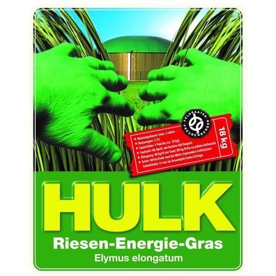 Hulk Riesen Energiegras 18 kg ha-Pack Biogas Grassamen Saatgut Massegras