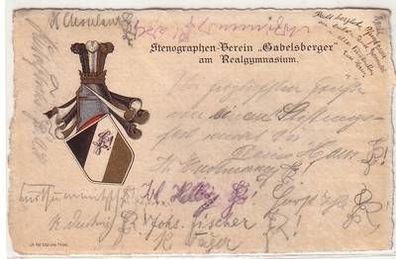 53820 Ak Freiberg Stenographen Verein "Gabelsberger" am Realgymnasium 1918