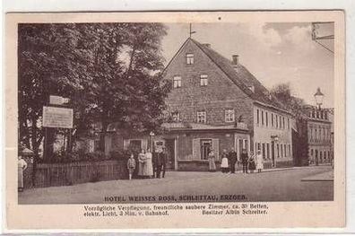 54064 Ak Schlettau Erzgebirge Hotel Weisses Ross um 1920