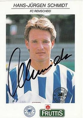 Hans-Jürgen Schmidt FC Remscheid 1992-93 Autogrammkarte + A23053