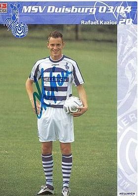 Rafael Kazior MSV Duisburg 2003-04 Autogrammkarte + A23160