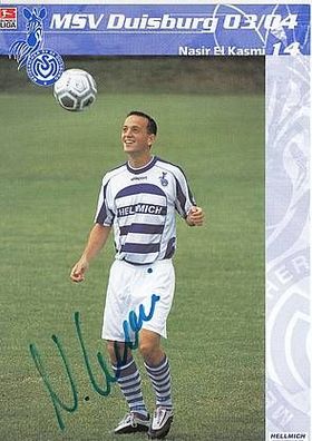 Nasir El Kami MSV Duisburg 2003-04 Autogrammkarte + A23154