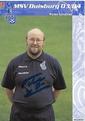 Peter Lindner MSV Duisburg 2003-04 Autogrammkarte + A23166
