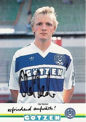 Olaf Becker MSV Duisburg 1992-93 Autogrammkarte + A23239