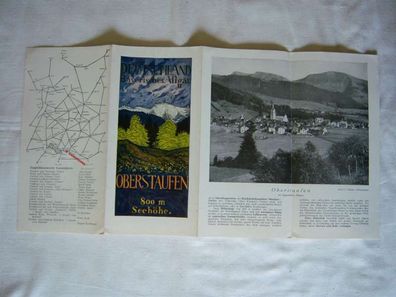 Reiseprospekt Oberstaufen Bayern / Allgäu um 1930