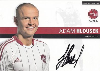 Adam Hlousek 1. FC Nürnberg 2012-13 Autogrammkarte + A23269