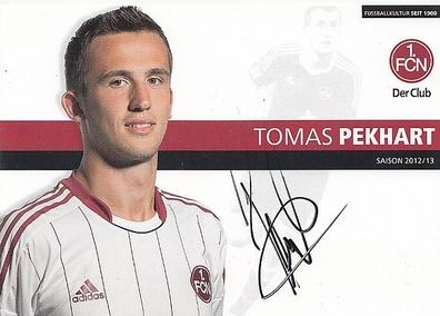Tomas Pekhart 1. FC Nürnberg 2012-13 Autogrammkarte + A23279