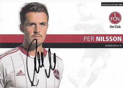 Per Nilsson 1. FC Nürnberg 2012-13 Autogrammkarte + A23284