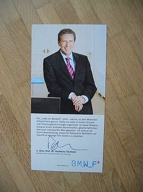 Bundesminister Prof. Dr. Karlheinz Töchterle - handsigniertes Autogramm!!!