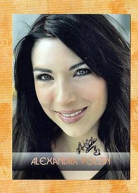 Alexandra Polzin (sexy Autogrammkarte - persönlich signiert)