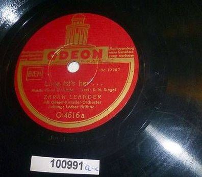 100991 Schellackplatte Odeon "Lang ist´s her ..." Zarah Leander