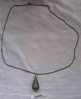 schöne Damen Halskette Alpacca bzw. Anhänger aus Silber um 1930