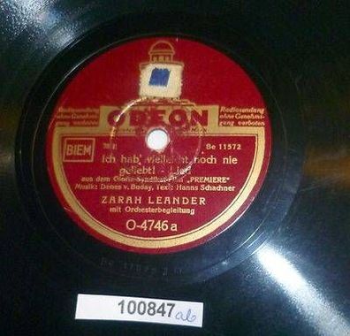 100847 Schellackplatte Odeon "Merci, mon ami ..." Zarah Leander