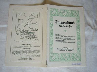 Reiseprospekt Immenstaad am Bodensee von 1926